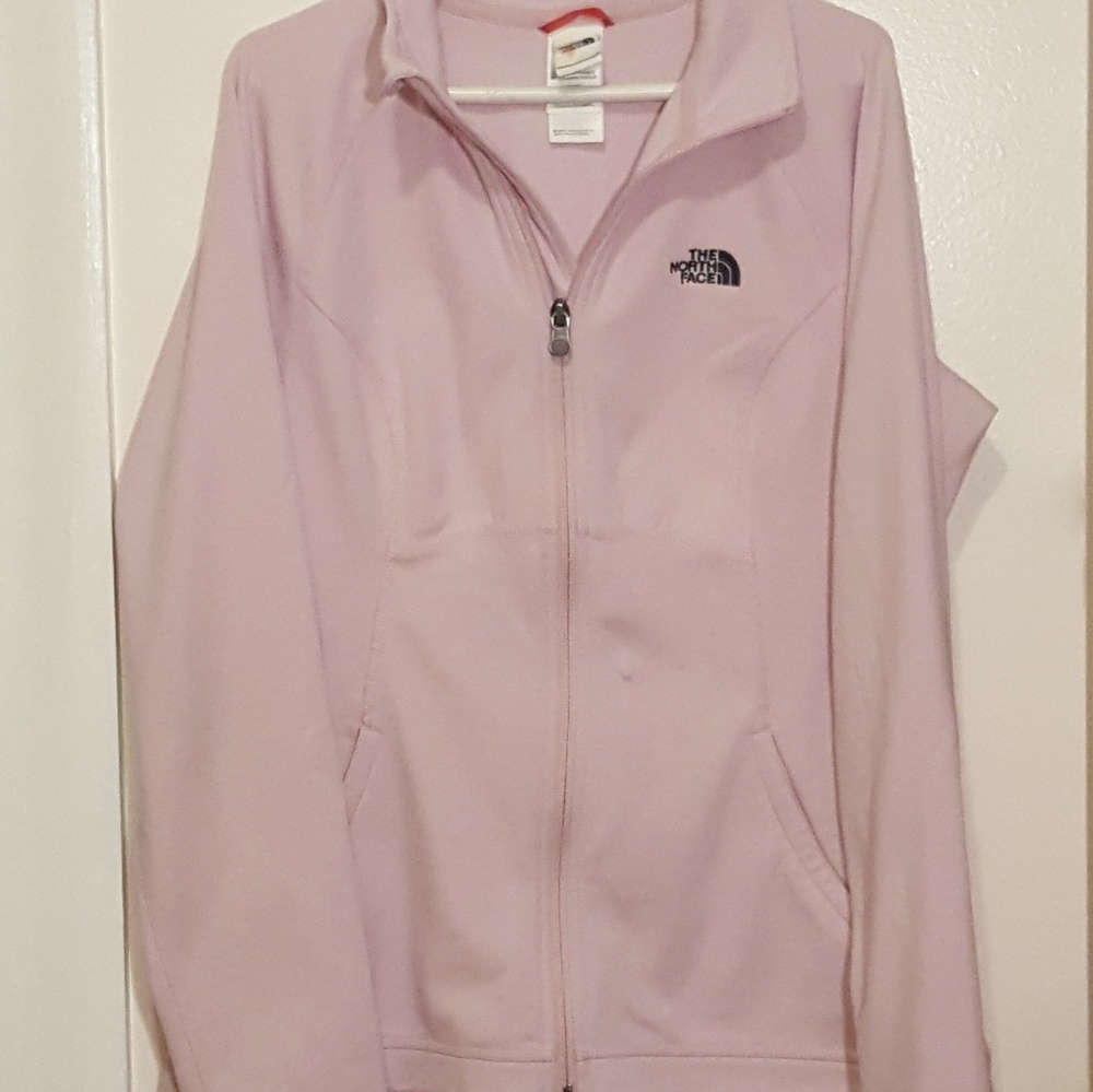 Pink Northface zip-up sweater